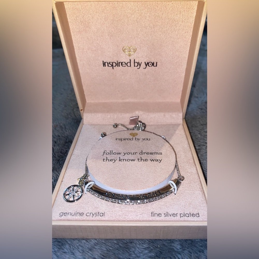 BNIB Inspired By You Fine Silver Plated “Enjoy the Journey” Adjustable Bracelet